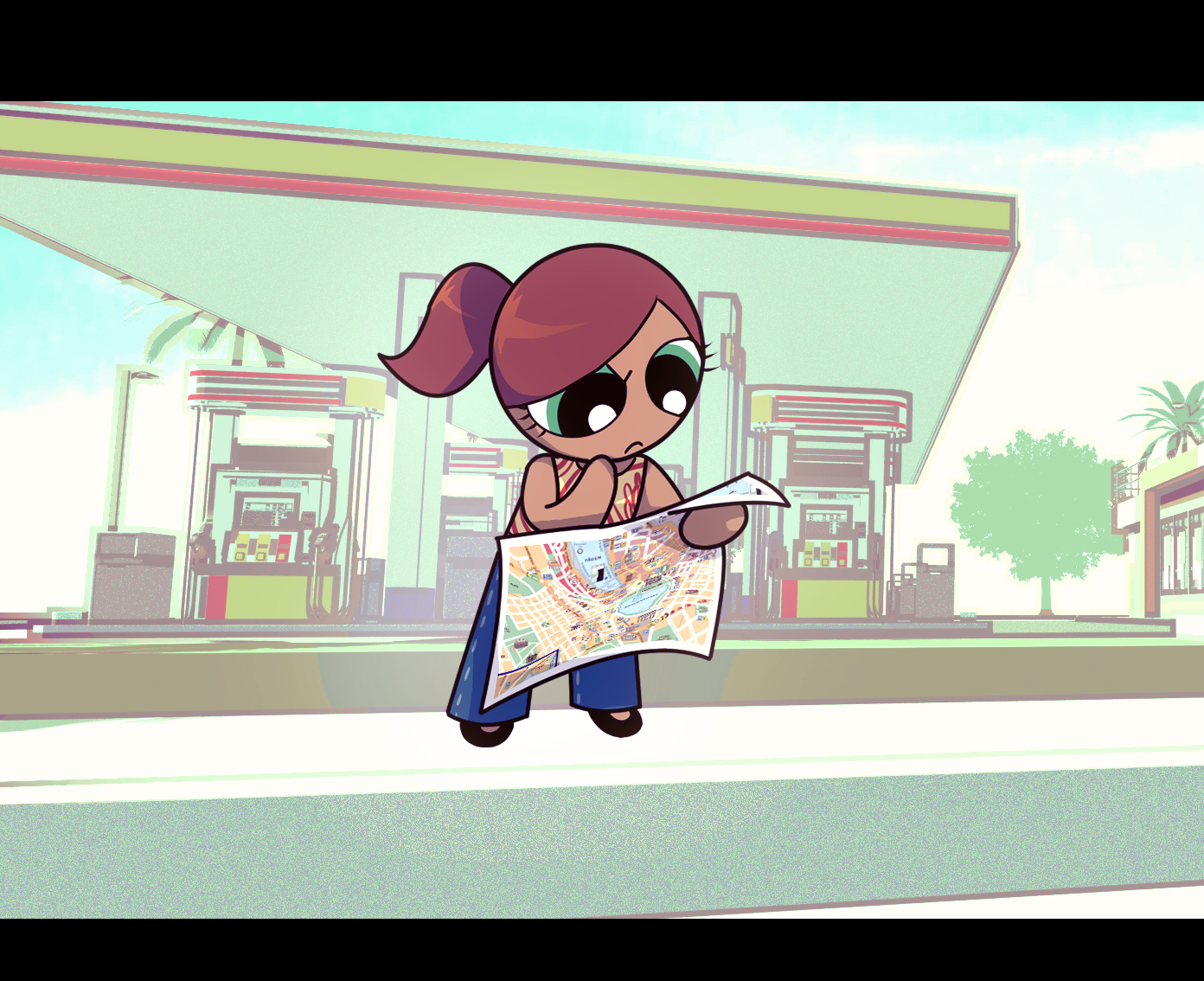 Comic scene by Bhabs restyled into cartoon look with ABLUR